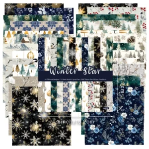 Sumflying Winter Star 24PCS Scrapbook Paper & Cardstock Sumflying Winter Star 24PCS Scrapbook Paper & Cardstock