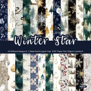 Sumflying Winter Star 24PCS Scrapbook Paper & Cardstock Sumflying Winter Star 24PCS Scrapbook Paper & Cardstock