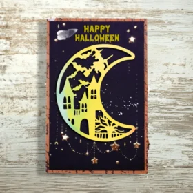 Sumflying Witch Castle Crescent Moon Cutting Dies Scrapbooking Die-Cuts
