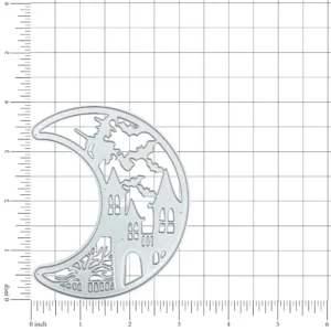 Sumflying Witch Castle Crescent Moon Cutting Dies Scrapbooking Die-Cuts Side View - SUM-D103771-301