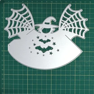 Sumflying Witch with Cobwebs Cutting Die Cuts Detail View - SUM-DM06263