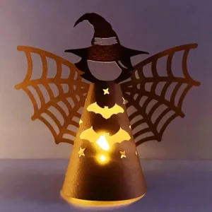 Sumflying Witch with Cobwebs Cutting Die Cuts Usage View - SUM-DM06263