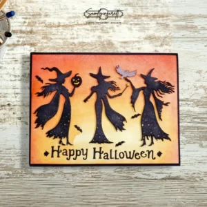 Sumflying Witchy Halloween Cutting Die Cuts Side View - SUM2508-LG24-6952