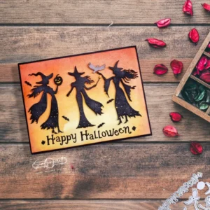 Sumflying Witchy Halloween Cutting Die Cuts Back View - SUM2508-LG24-6952