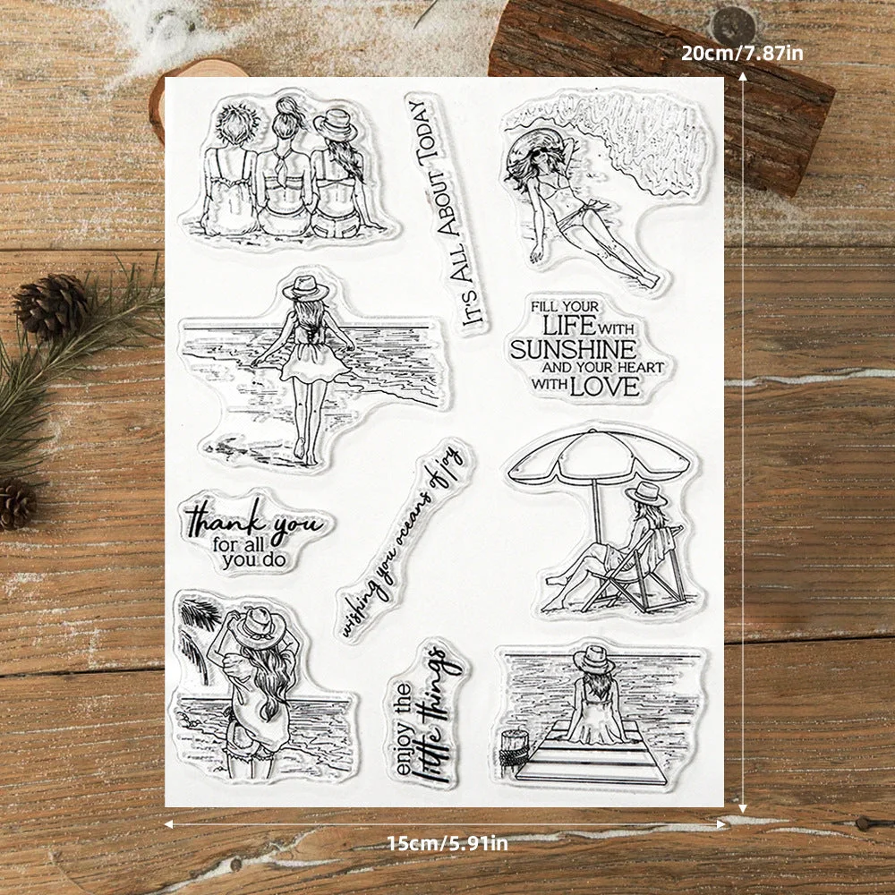 Summer Beach Girl Clear Stamps 02 Summer Beach Girl Clear Stamps 02
