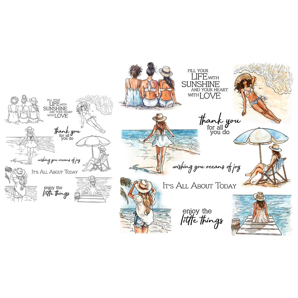 Summer Beach Girl Clear Stamps 03 Summer Beach Girl Clear Stamps 03