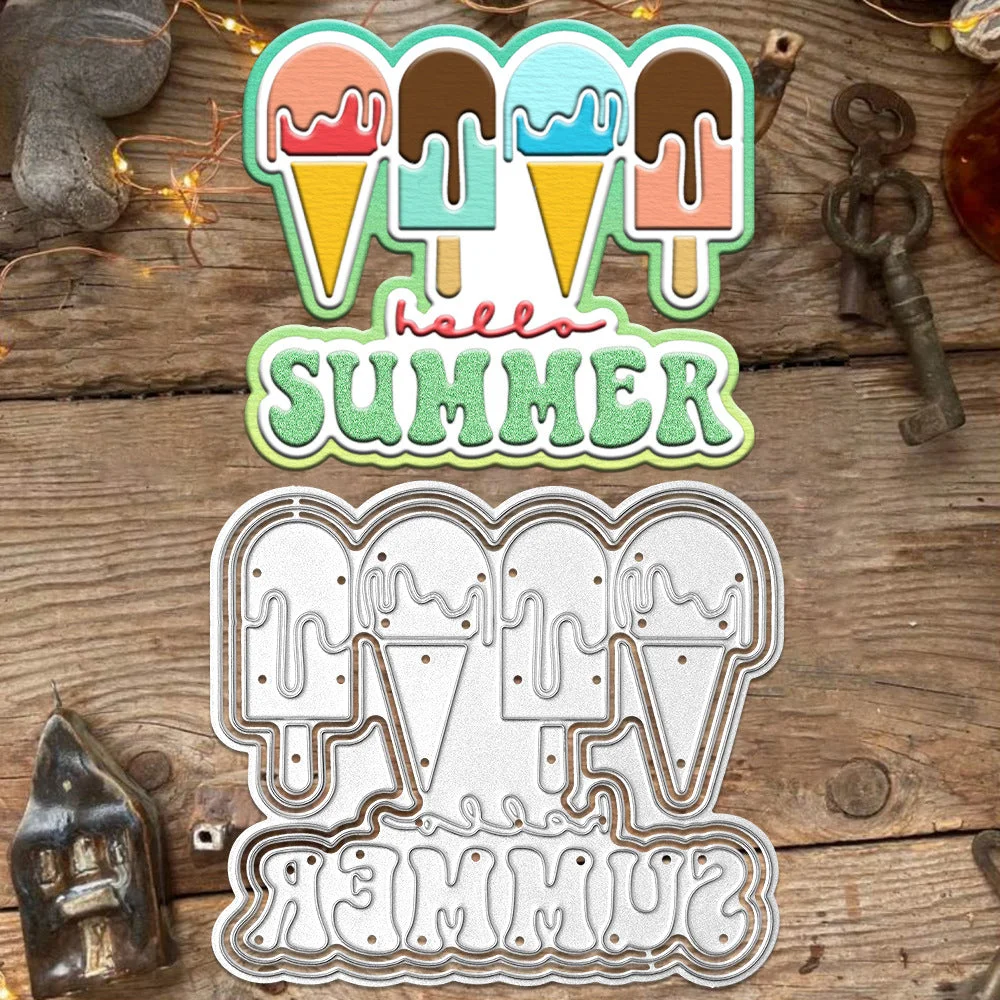 Summer Ice Cream Metal Cutting Dies 00 Summer Ice Cream Metal Cutting Dies 00