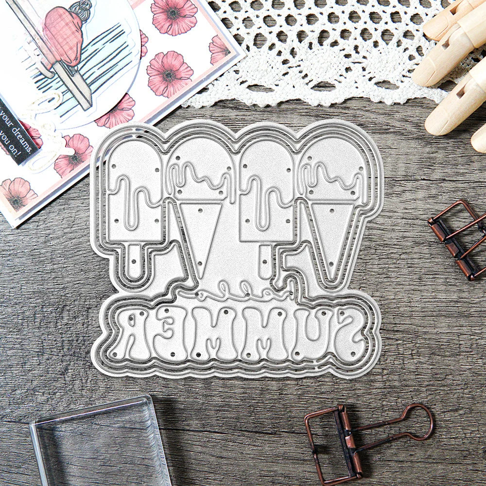 Summer Ice Cream Metal Cutting Dies 05 Summer Ice Cream Metal Cutting Dies 05