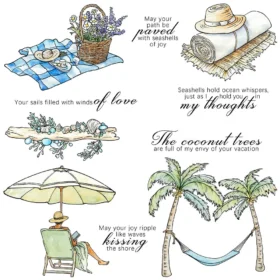 Sumflying Summer Seaside Vacation Beach Clear Stamps