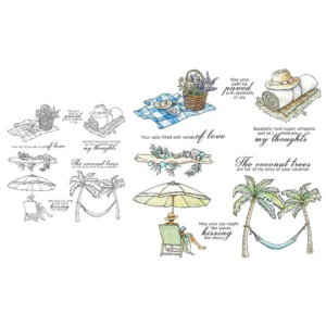 Sumflying Summer Seaside Vacation Beach Clear Stamps Summer Seaside Vacation Clear Stamps 07