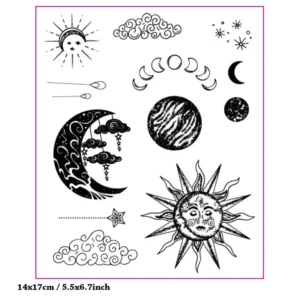 Sun Moon Clear Stamps 00