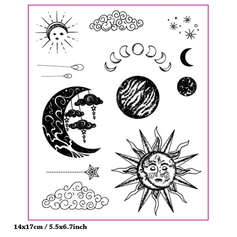 Sun Moon Clear Stamps 00 Sun Moon Clear Stamps 00