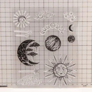 Sumflying Sun Moon Celestial Stars Clear Stamps Sun Moon Clear Stamps 02