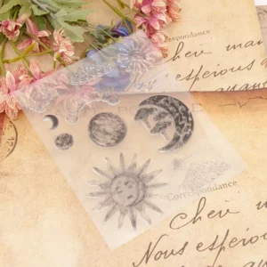 Sumflying Sun Moon Celestial Stars Clear Stamps Sun Moon Clear Stamps 05