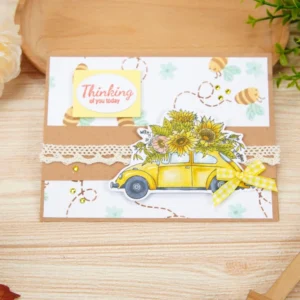 Sunflowers And Cars Clear Stamps 03