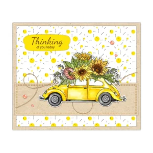 Sunflowers And Cars Clear Stamps 05