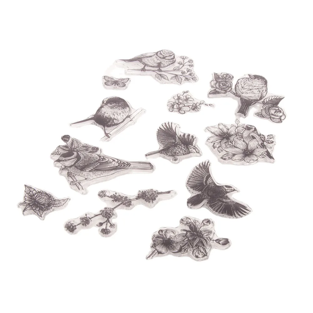 swallow-sparrow-flowers-stamp-set-5 Swallow Sparrow Flowers Stamp Set - packaging photo | clear stamp