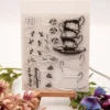 Tea Cups Clear Stamp Set - main product photo | clear stamp