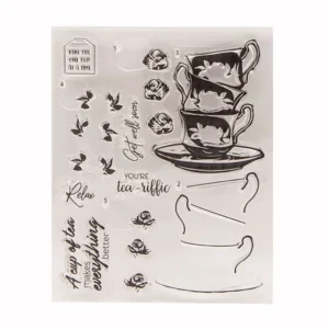 Tea Cups Clear Stamp Set - packaging photo | clear stamp