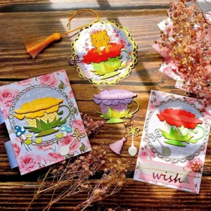 Teacup And Flowers Metal Cutting Dies 00