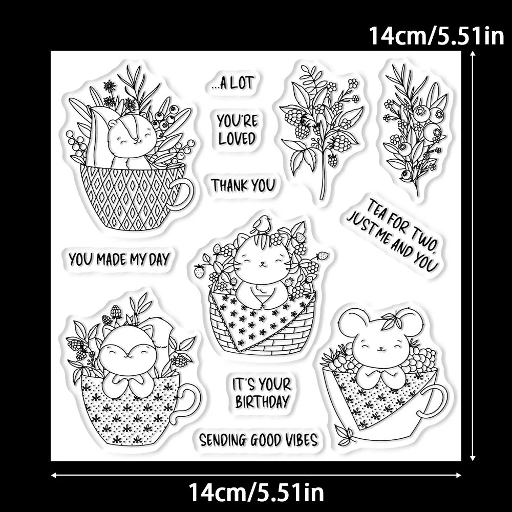 Teacup Animals Clear Stamps 02 Teacup Animals Clear Stamps 02
