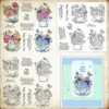 Teacup Flower Cluster Clear Stamps 00