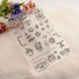 Teahouse Stamp Set - size chart | clear stamp