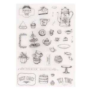 Teahouse Stamp Set - packaging photo | clear stamp
