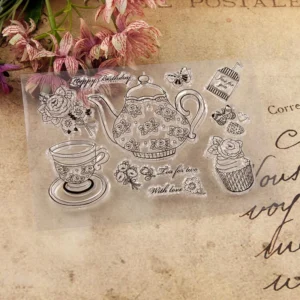 Teapot Stamp Set - size chart | clear stamp