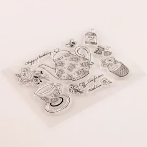 Teapot Stamp Set - lifestyle photo | clear stamp