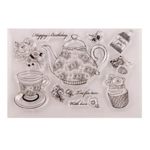 Teapot Stamp Set - packaging photo | clear stamp