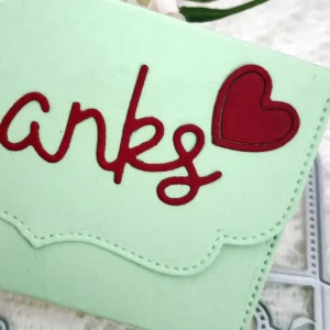 Thank You Envelope product packaging photo | word metal cutting dies