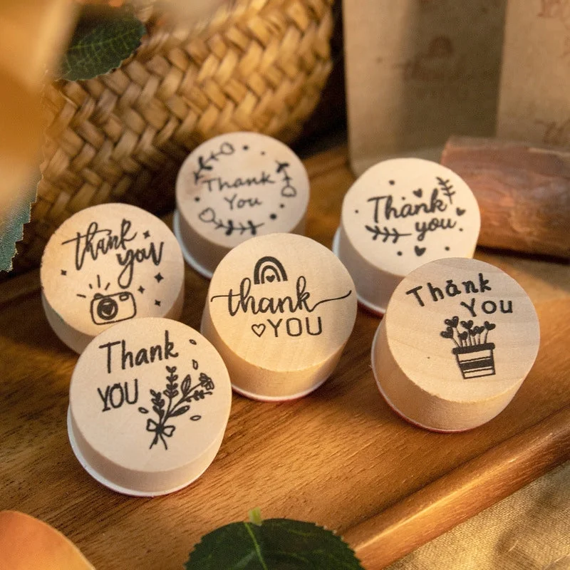 Sumflying Thank You Wooden Rubber Stamp Set - image 2 Sumflying Thank You Wooden Rubber Stamp Set - image 2