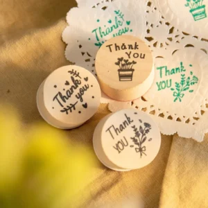 Thank You Wooden Rubber Stamp Set Sumflying Thank You Wooden Rubber Stamp Set - image 3