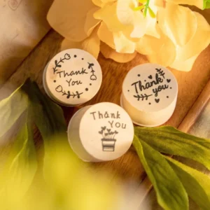 Thank You Wooden Rubber Stamp Set Sumflying Thank You Wooden Rubber Stamp Set - image 4