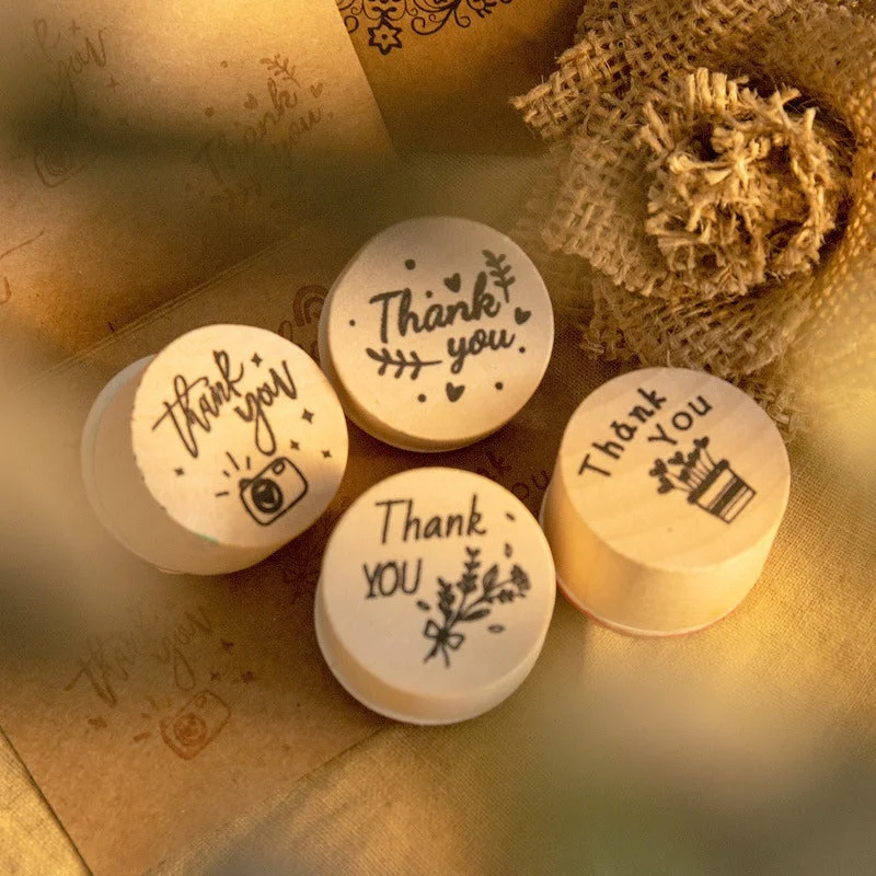 Sumflying Thank You Wooden Rubber Stamp Set - image 5 Sumflying Thank You Wooden Rubber Stamp Set - image 5