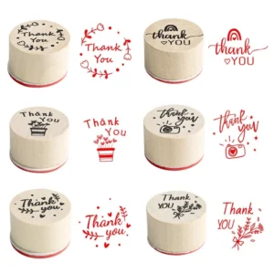 Thank You Wooden Rubber Stamp Set Sumflying Thank You Wooden Rubber Stamp Set - image 7