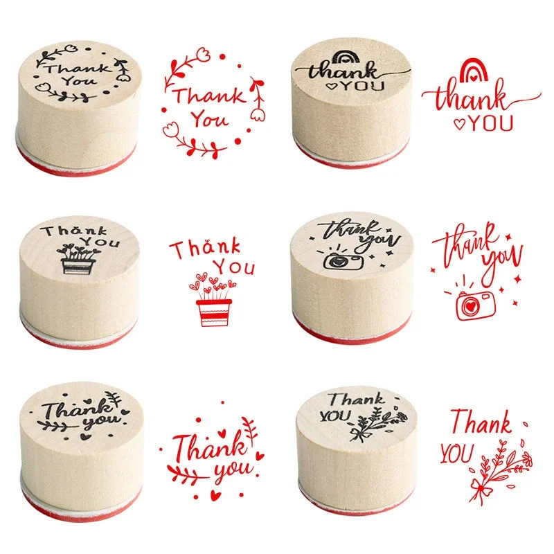 Sumflying Thank You Wooden Rubber Stamp Set - image 7 Sumflying Thank You Wooden Rubber Stamp Set - image 7