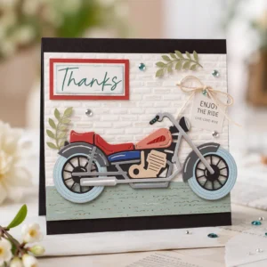 Thanks Motorcycle Card Realistic 01