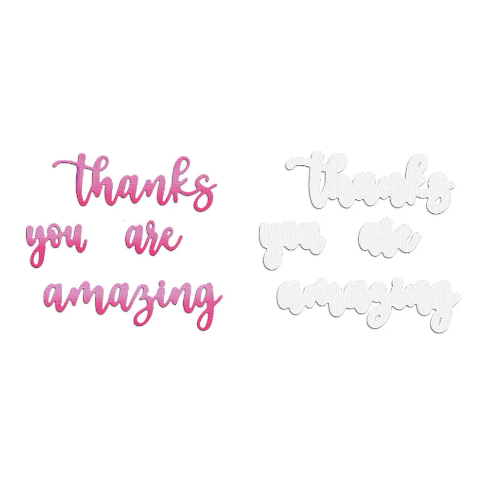 Thanks You Are Amazing Phrase Metal Cutting Dies 01 Thanks You Are Amazing Phrase Metal Cutting Dies 01