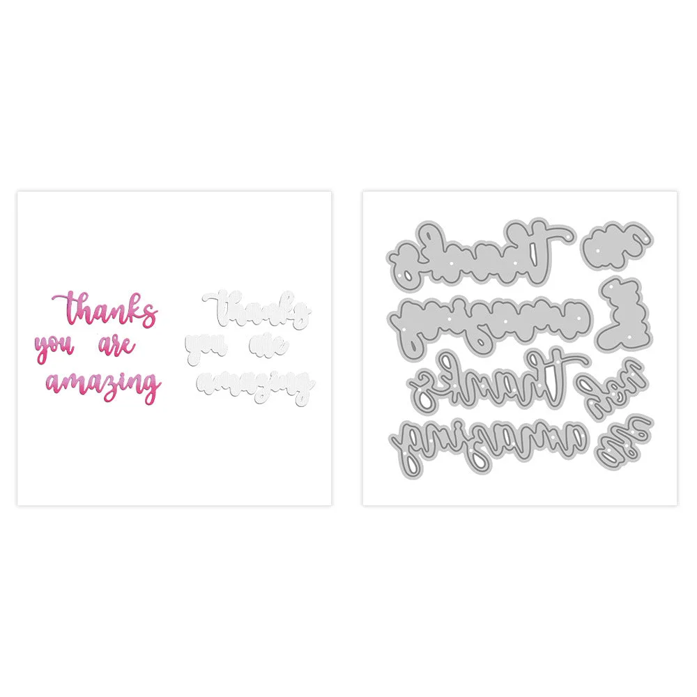 Thanks You Are Amazing Phrase Metal Cutting Dies 04 Thanks You Are Amazing Phrase Metal Cutting Dies 04