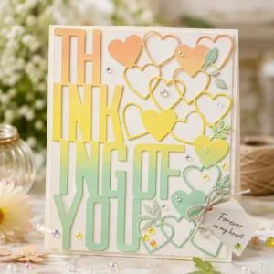 Thinking Of You Hearts Card Realistic 02