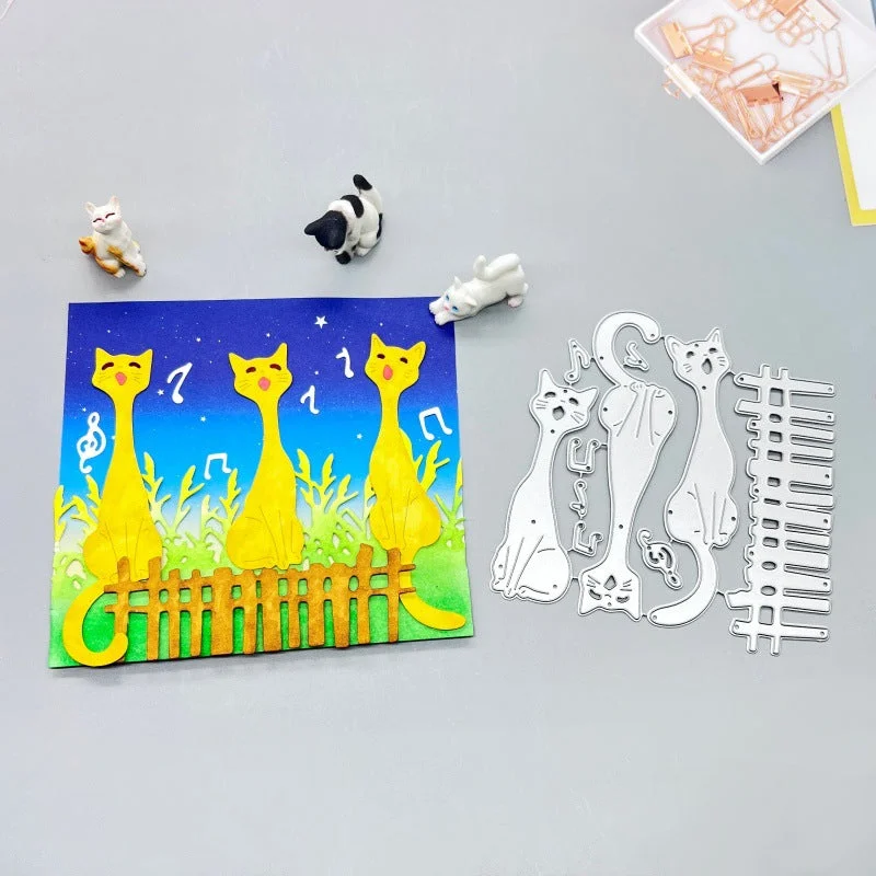 Three Singing Cats Metal Cutting Dies 02 Three Singing Cats Metal Cutting Dies 02