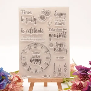 Time Clock Clear Stamp Set - main product photo | clear stamp