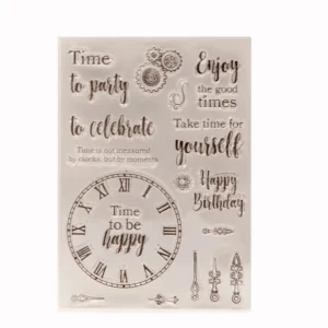 Time Clock Clear Stamp Set - packaging photo | clear stamp