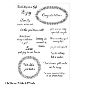 To the Family Letters Clear Stamp Set - detail view | clear stamp