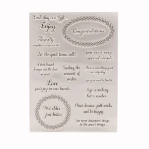 To the Family Letters Clear Stamp Set - packaging photo | clear stamp