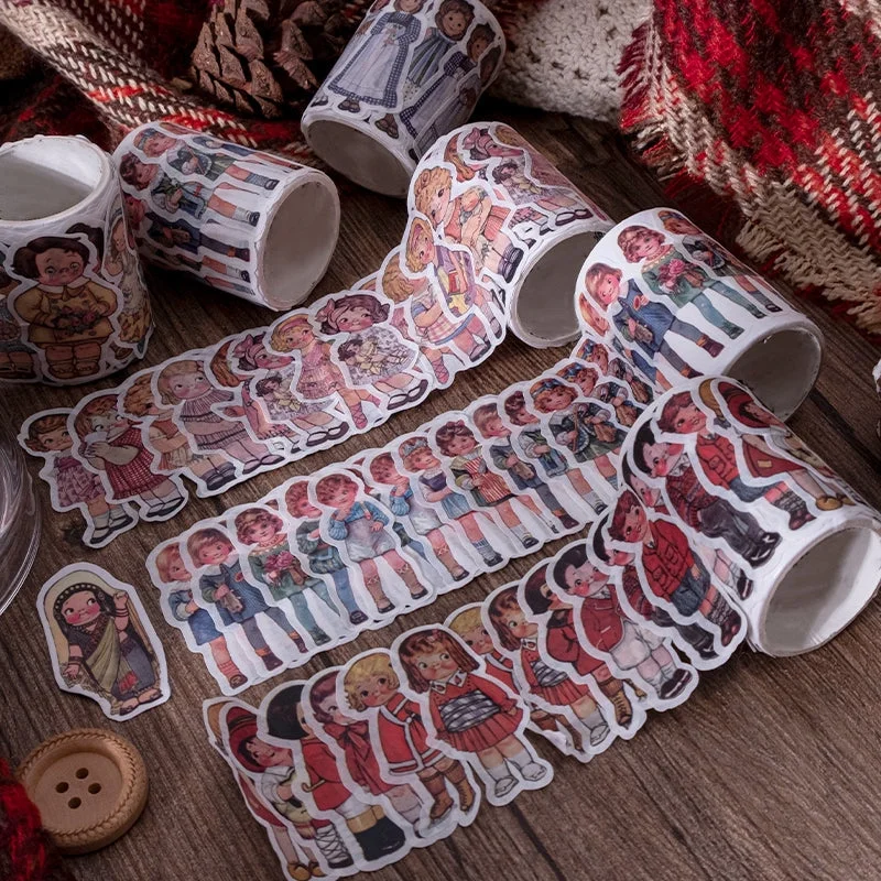 Sumflying Tomato Soup Doll Character Washi Stickers - image 1 Sumflying Tomato Soup Doll Character Washi Stickers - image 1