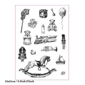 Toys Clear Stamp Set Toys Clear Stamp Set - detail view | clear stamp