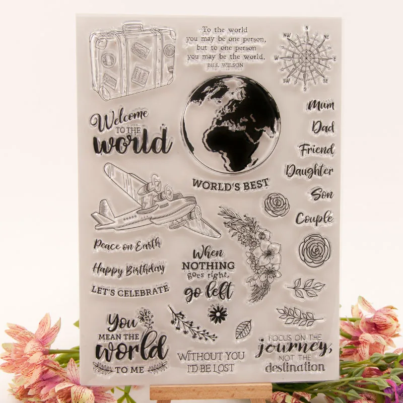 travel-log-stamp-set-1 Travel Log Stamp Set - main product photo | clear stamp